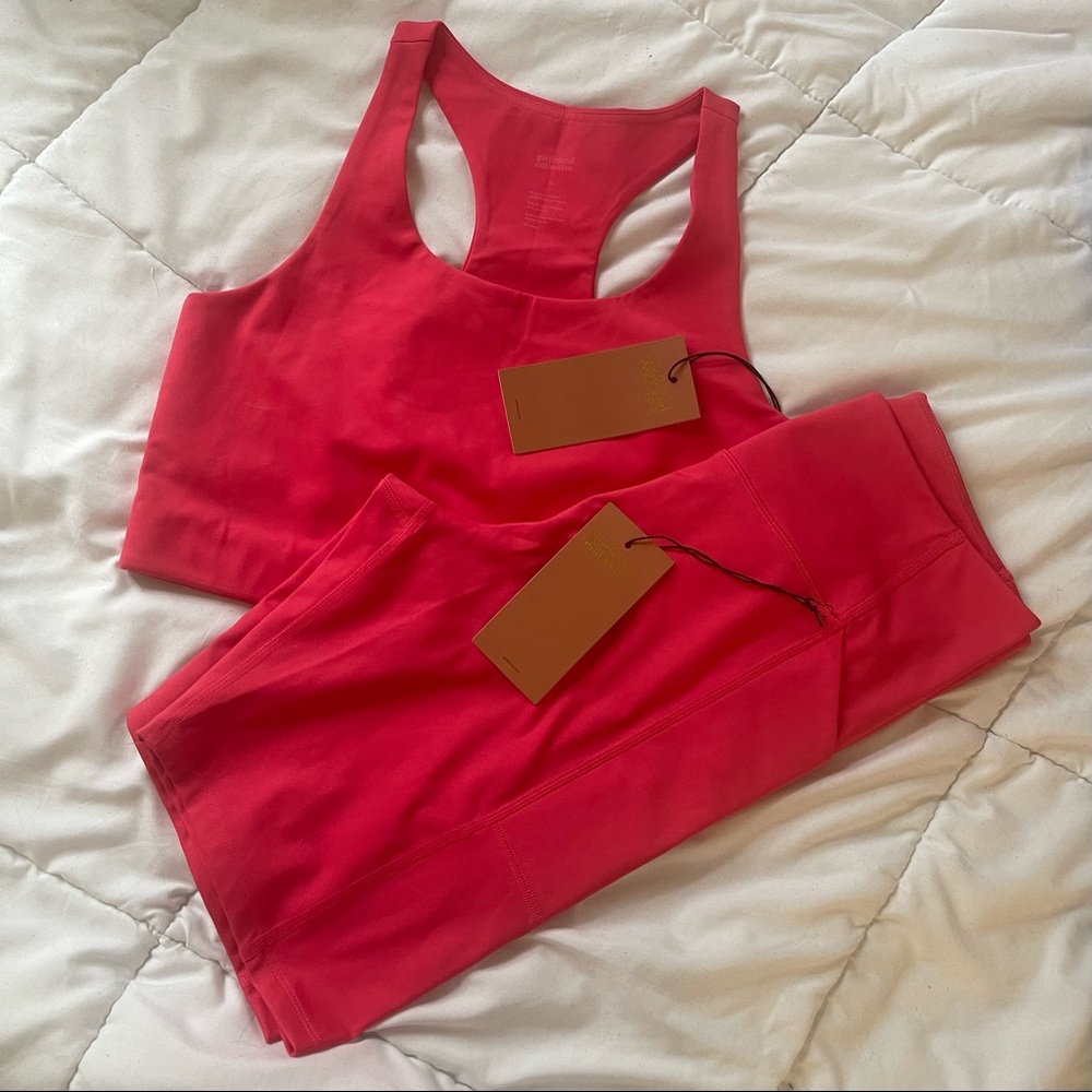 NWT Girlfriend Collective Sports Bra and High Waisted Bike Short